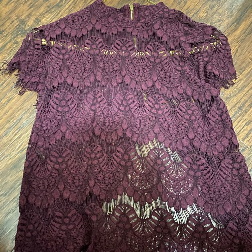 Cute Maroon Designed Top